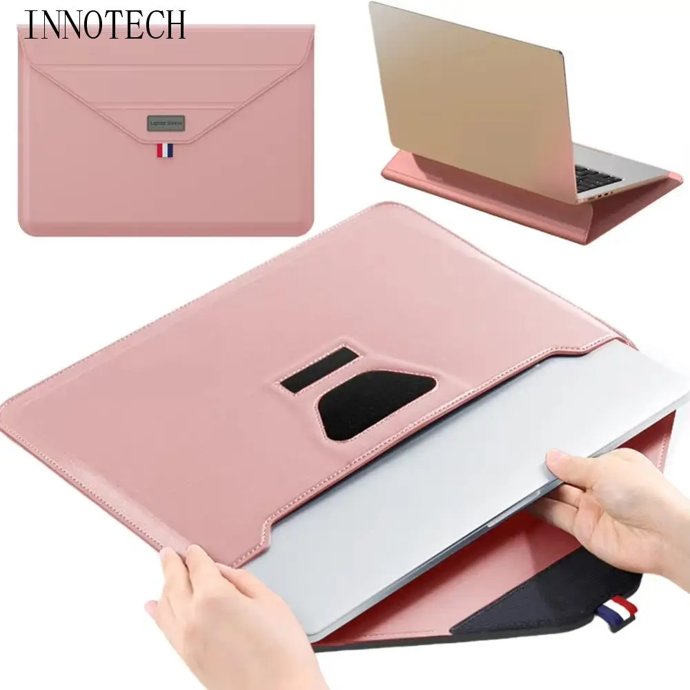 

Fashion 13/14 Inch Laptop Sleeve Portable Wear-resistant Steady Support Bag Waterproof PU Laptop Carrying Case Office