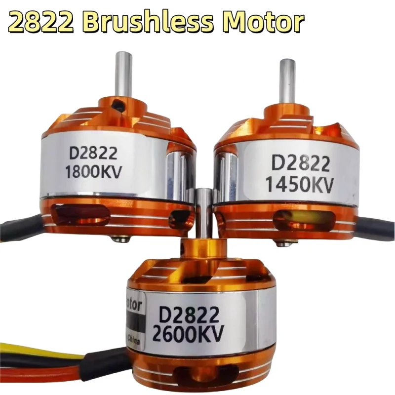RC Motor D2822 Brushless Motor 1450KV 1800KV 2600KV 2-3s Lipo Is Suitable For Aircraft Multi Axis Fixed Wing Helicopter Rc