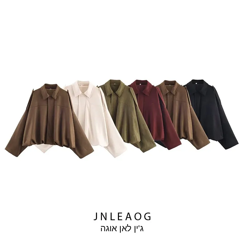 

Модная универсальная женская куртка JNLEAOG, верхняя одежда из полиэстера с длинными рукавами, на молнии, без капюшона, осенняя новинка