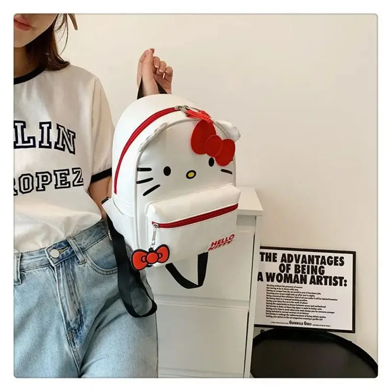 

Women Sanrio Hello Kitty Backpack Cartoon Anime Cute Waterproof Backpacks Stitch Students Bag Kids Girl mochila infantil menina