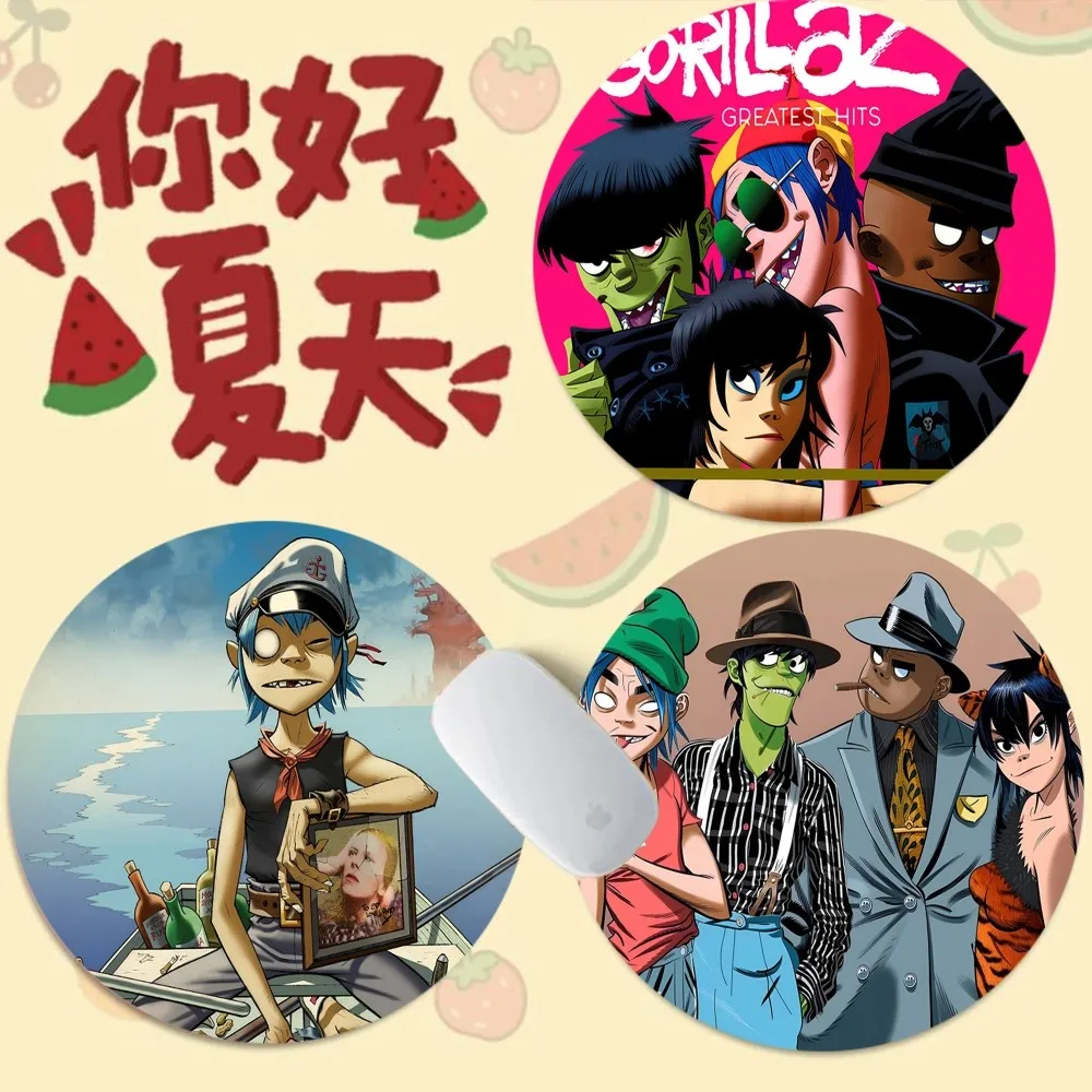 

Gorillaz Rubber Small Kawaii Cartoon Anime Gaming Mouse Pad Keyboard Mouse Mats Deskpad Girls for PC Computer Table