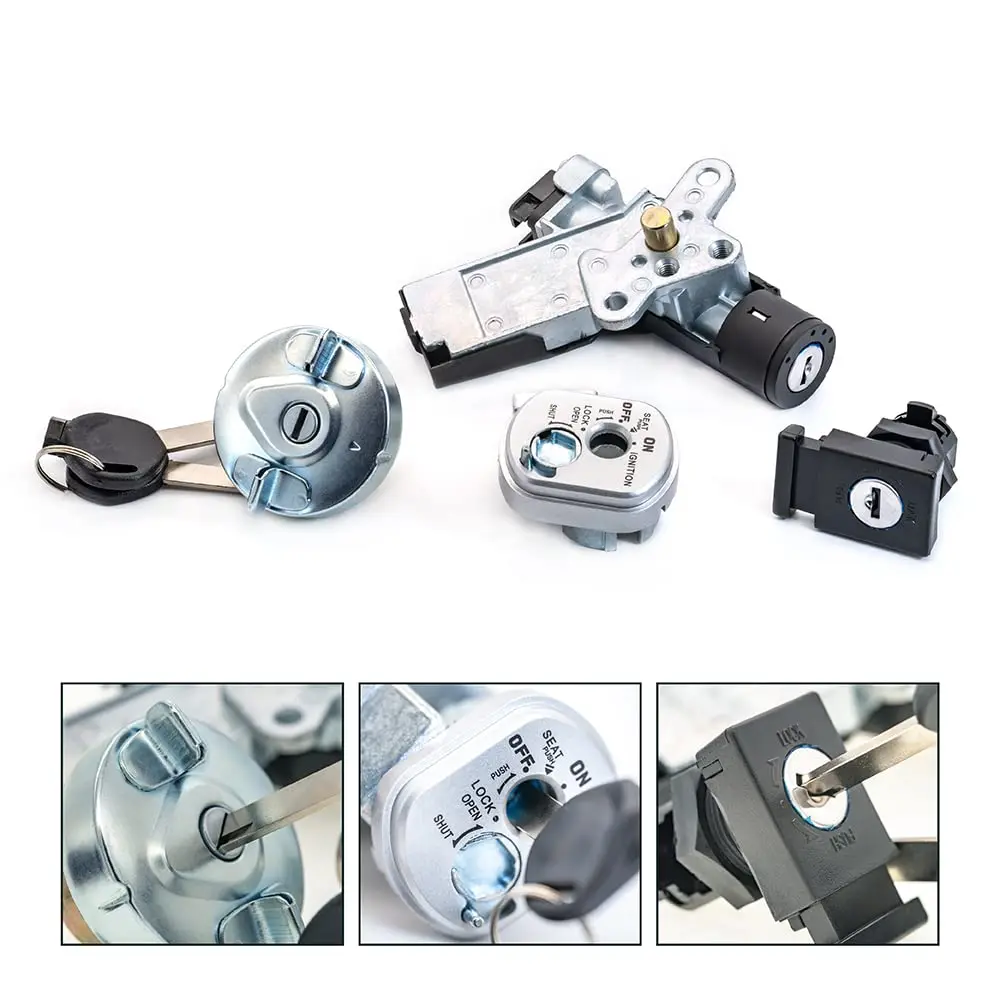 35010-GFM-K00 35014-GFM-B10 Ignition Switch Fuel Gas Cap Seat Lock Keys Set Fit for Honda Lead NHX 110 2008 2009 2010 2011 2012