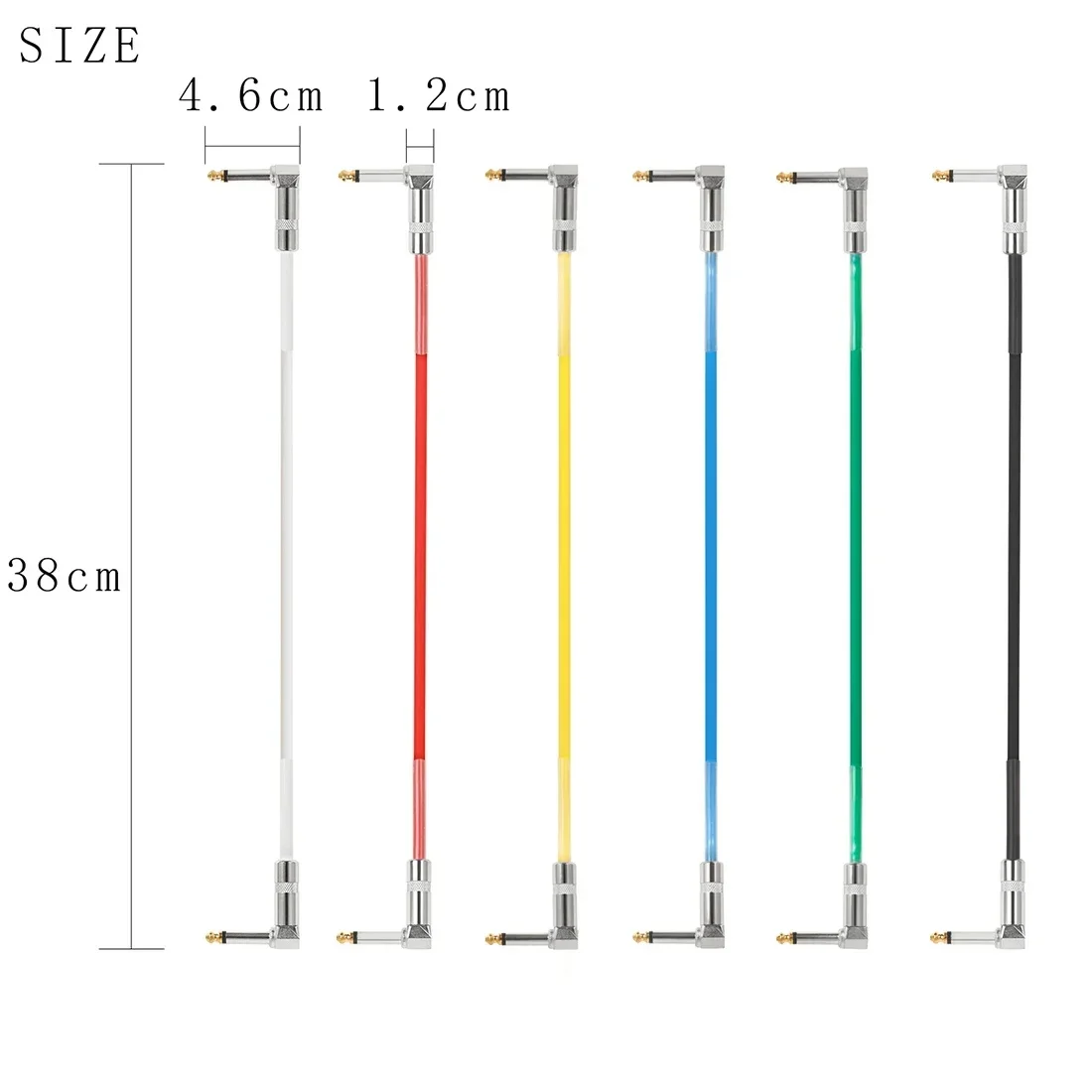 IRIN Guitar Effect Pedal Cable 30CM 6.35mm Multicoloured Low Noise Shielded Audio Connection Cable Electric Guitar Accessories