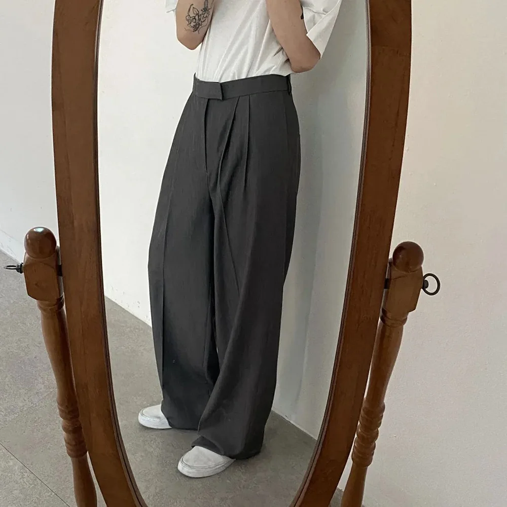 

Mens Suit Pants Business Casual Exquisite Trousers Stylish Simple Versatile High End Feel Straight Pants Thin 2024 Summer New