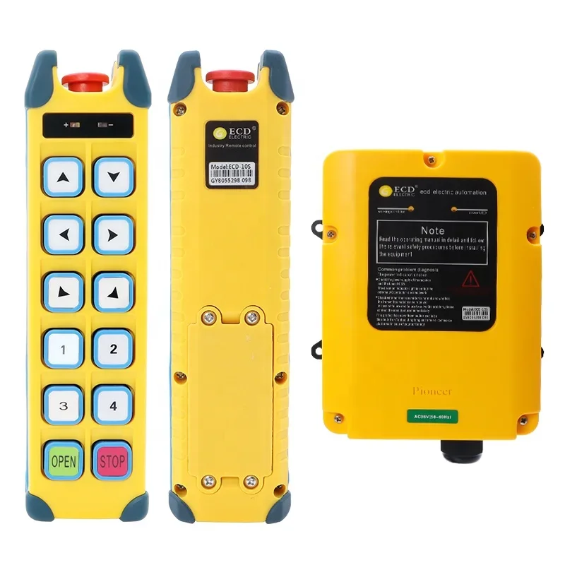 

Good quality anti-falling smart 10 buttons single speed industrial overhead crane remote control