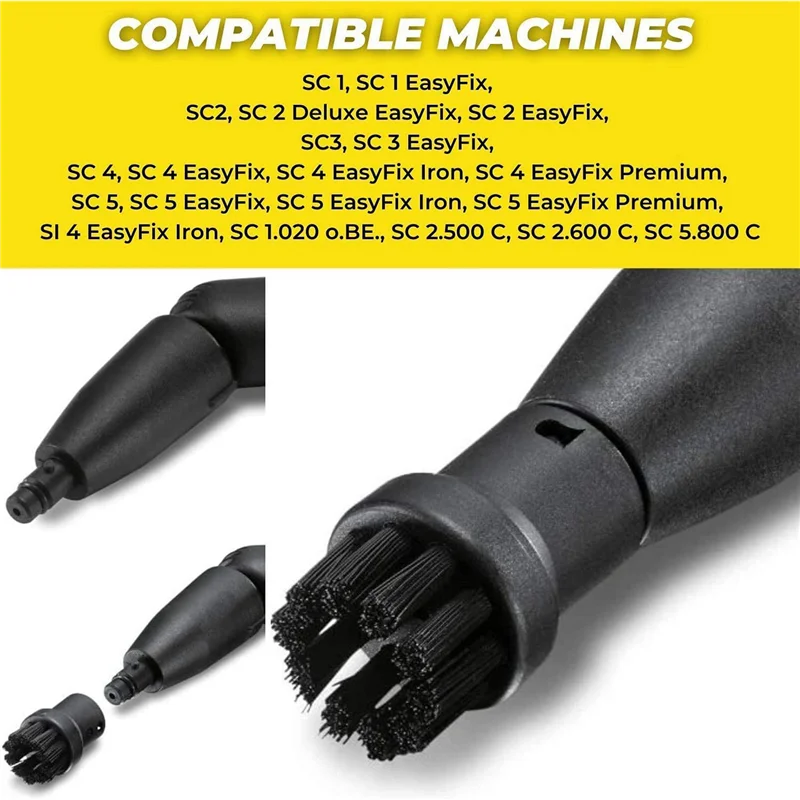 16 قطعة فرشاة سلك نايلون + نحاس، فوهات تنظيف البخار لـ Karcher SC1 SC2 SC3 SC4 SC5 SC7 CTK1 منظف البخار-ABPX
