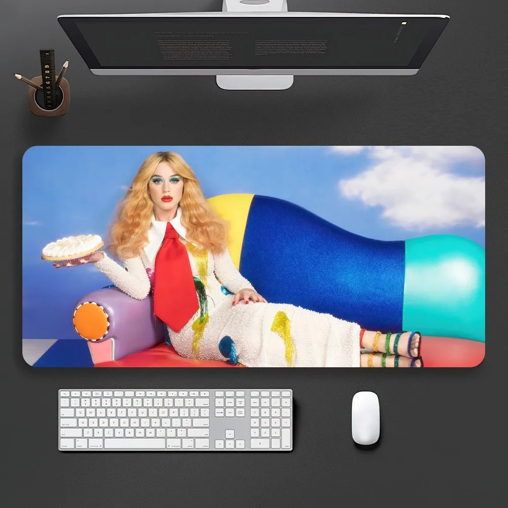 Smile Singer K-Katy P-Perry Witness Mouse Pad Game Office Large PC Keyboard Rubber Big Desk Computer Laptop Table Mousepad