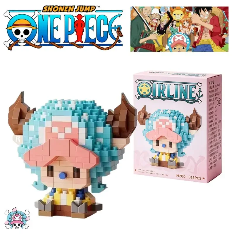 -ONE PIECE Sun God Nika Luffy Micro Building Block Chopper Ace Buggy -3D Anime Model Assembly Mini Bricks Figure Toys For Gift-