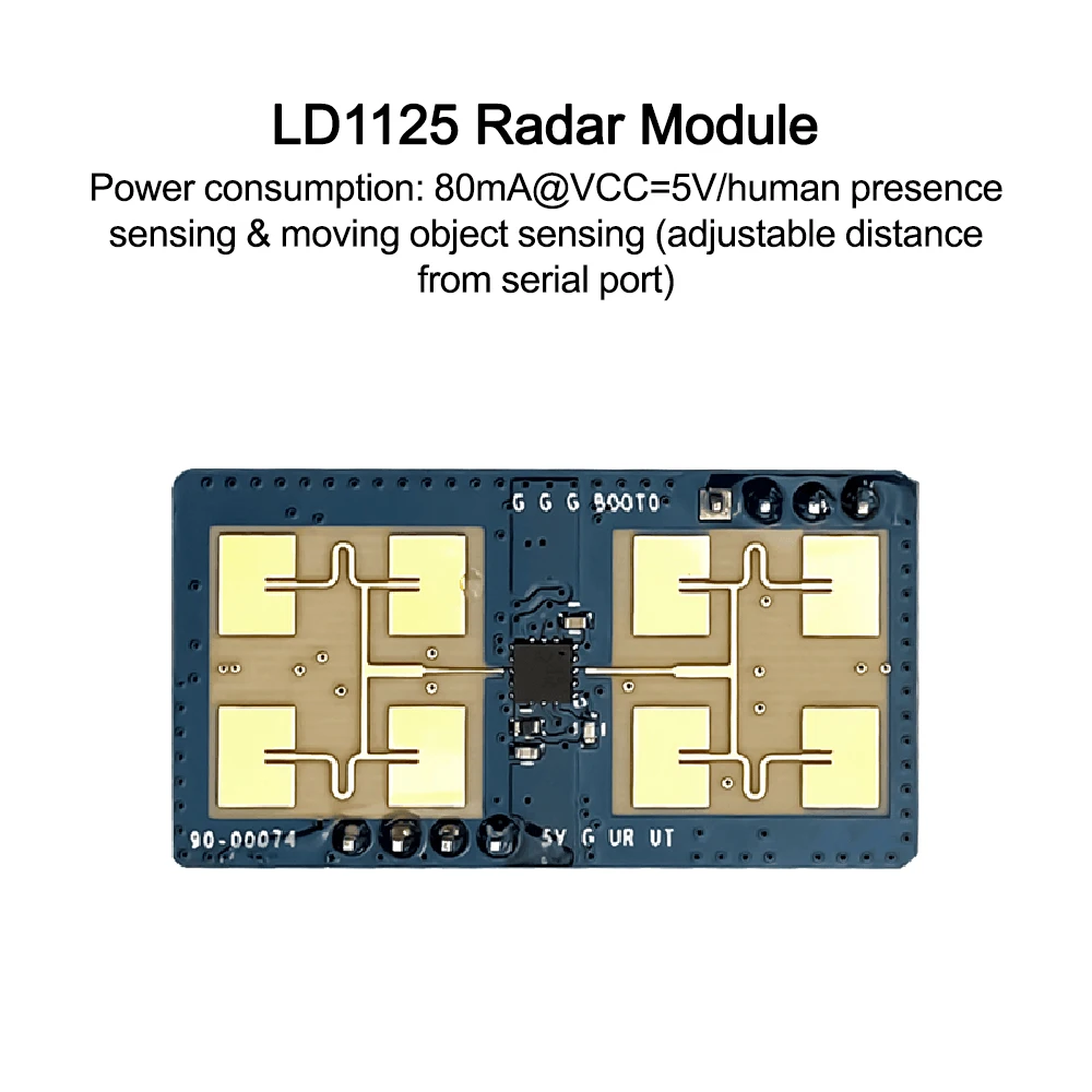 New 24GHz Millimeter Wave Human Presence Detection Radar Module HLK-LD1125H-24G Breathing Sensing Mobile Ranging Detector