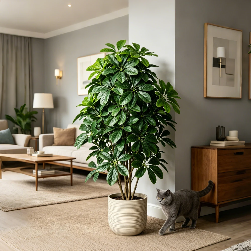 85/98cm Artificial Monstera Plant Fake Tropical Palm Leafs Faux Maranta Tree Plastic Green Schefflera Branch For Home Shop Decor - view 2