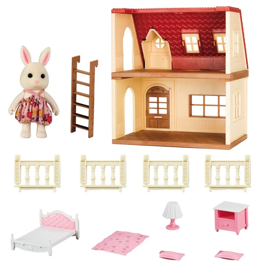 Salle de Simulation forêt famille petite maison occidentale Double Villa à trois étages lapin modèle Animal fille maison de poupée meubles jouet cadeaux