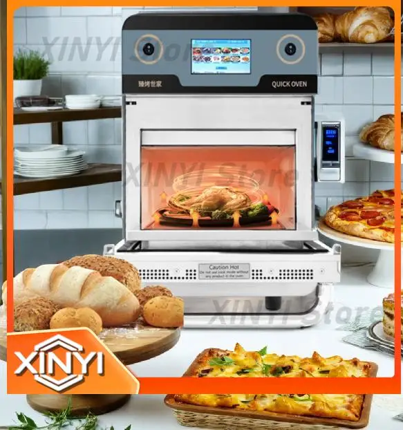 Baker Microwave Bench Smart Toaster for Electric Mini Pastry Oven Pizza Oven Stainless Steel High Speed Oven with Touch