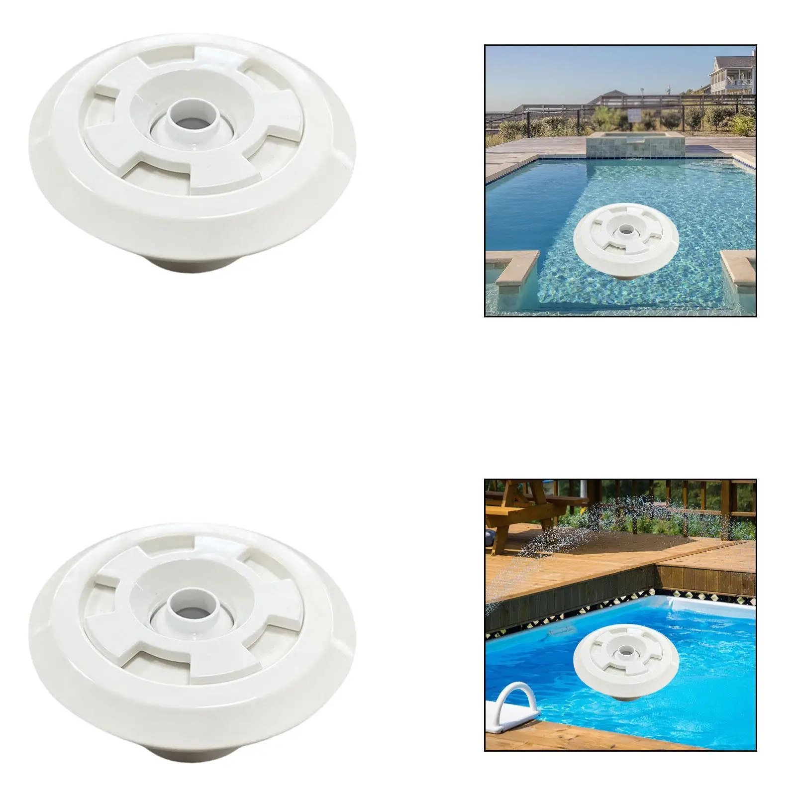 Pool Wall Return Jet 360 Rotatable Swimming Floor Drain Pp Massage Outlet Water Nozzle for Spa Hydrotherapy Pools and Cleaning