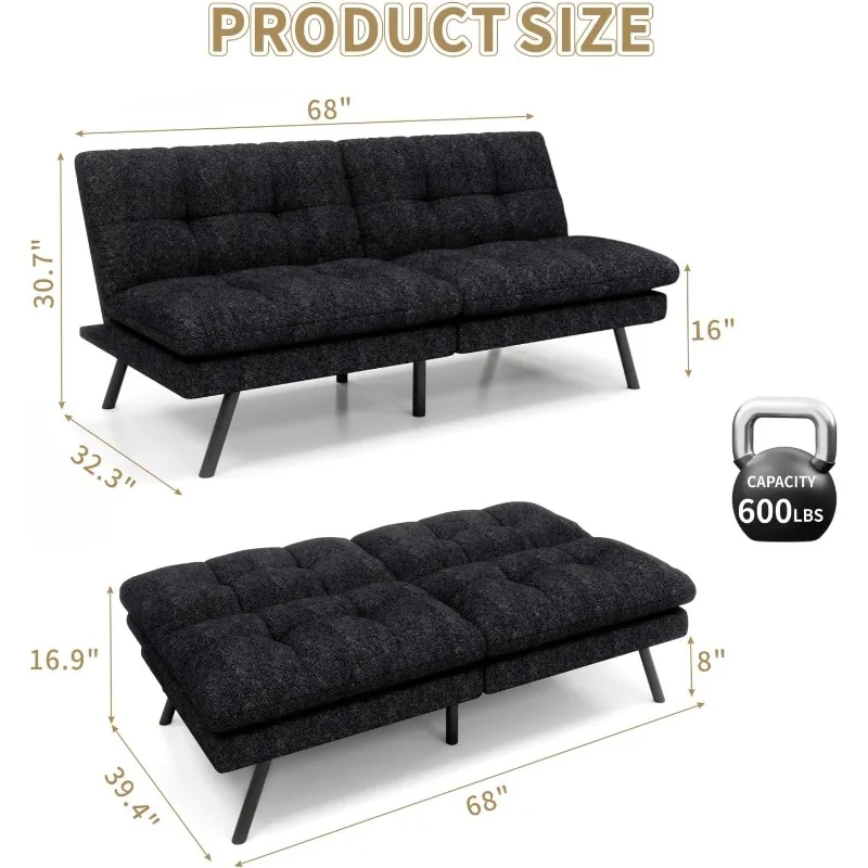 Convertible Futon Sofa Bed,68