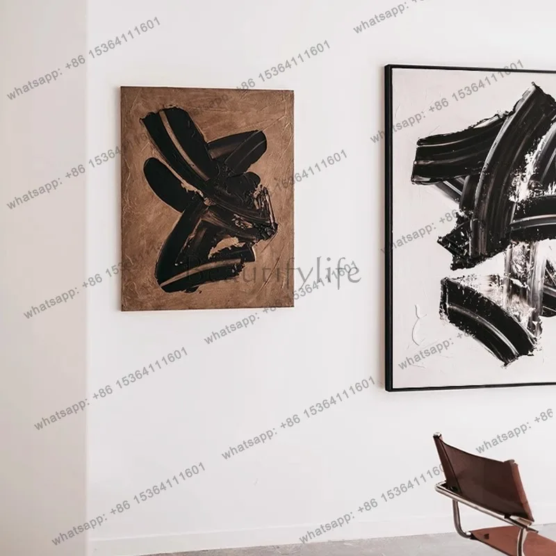 LJY wabi sabi medieval style living room dining side cabinet decorative painting advanced sense