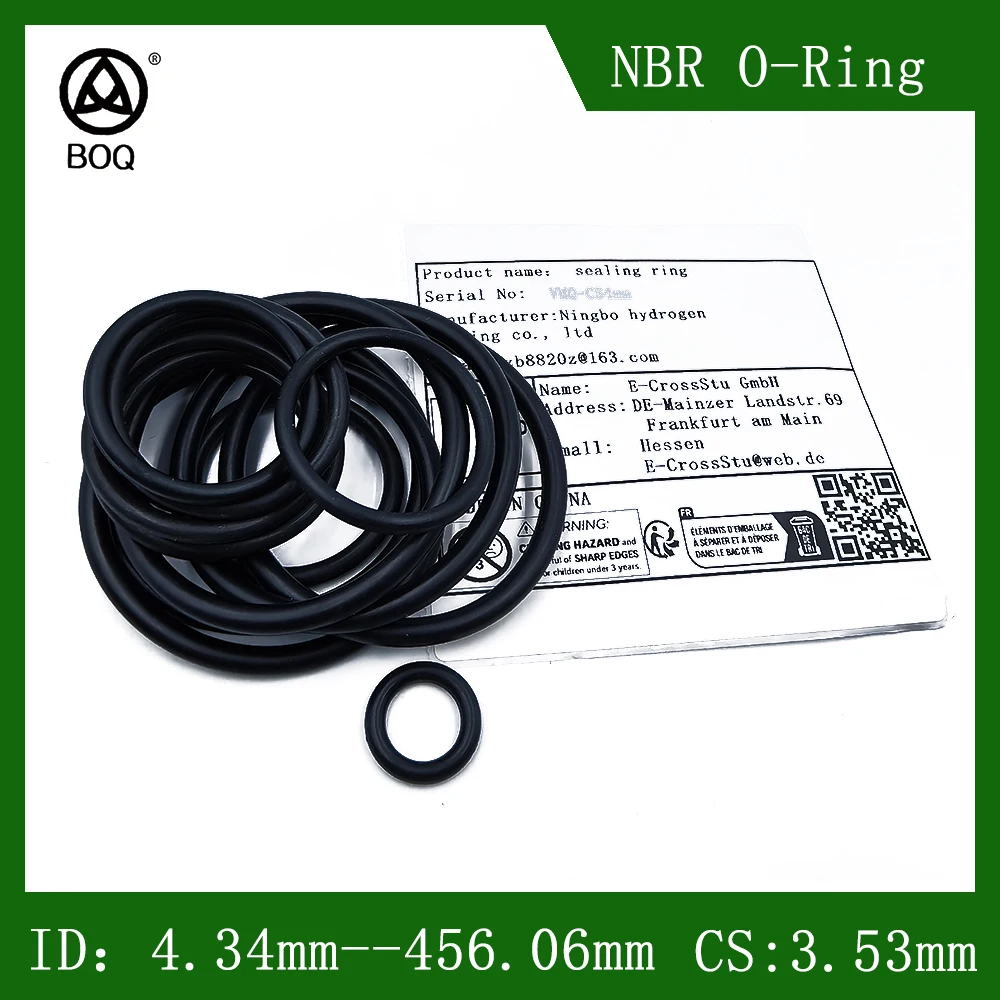

American Standard NBR O Ring CS 3.53 ID 4.34 - 456.06 Set Gaskets Seal Nitrile Rubber Bands High Pressure O-Rings Repair Kit