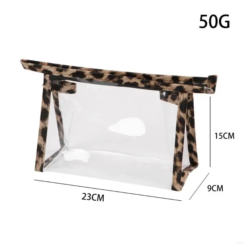 

L74F Clear Cosmetic Bag Leopard Cosmetic Bag Водонепроницаемые прозрачные подарки для макияжа