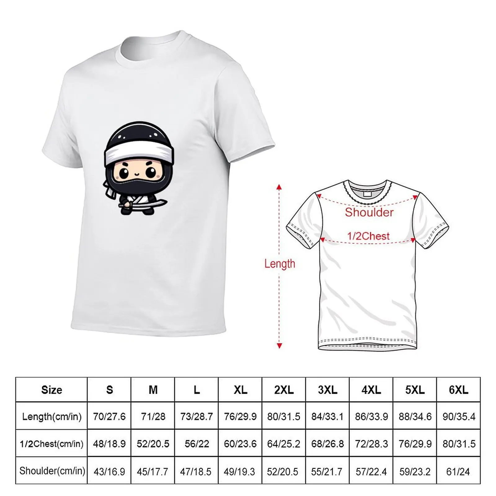 Chibi Kawaii Ninja T-Shirt blanks street wear designer t shirt men