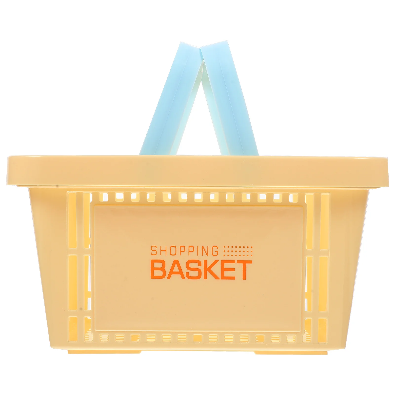 

1pcs Plastic Storage Basket With Handles Multifunctional Portable Shopping Organizer For Fruits Snacks Desktop Household