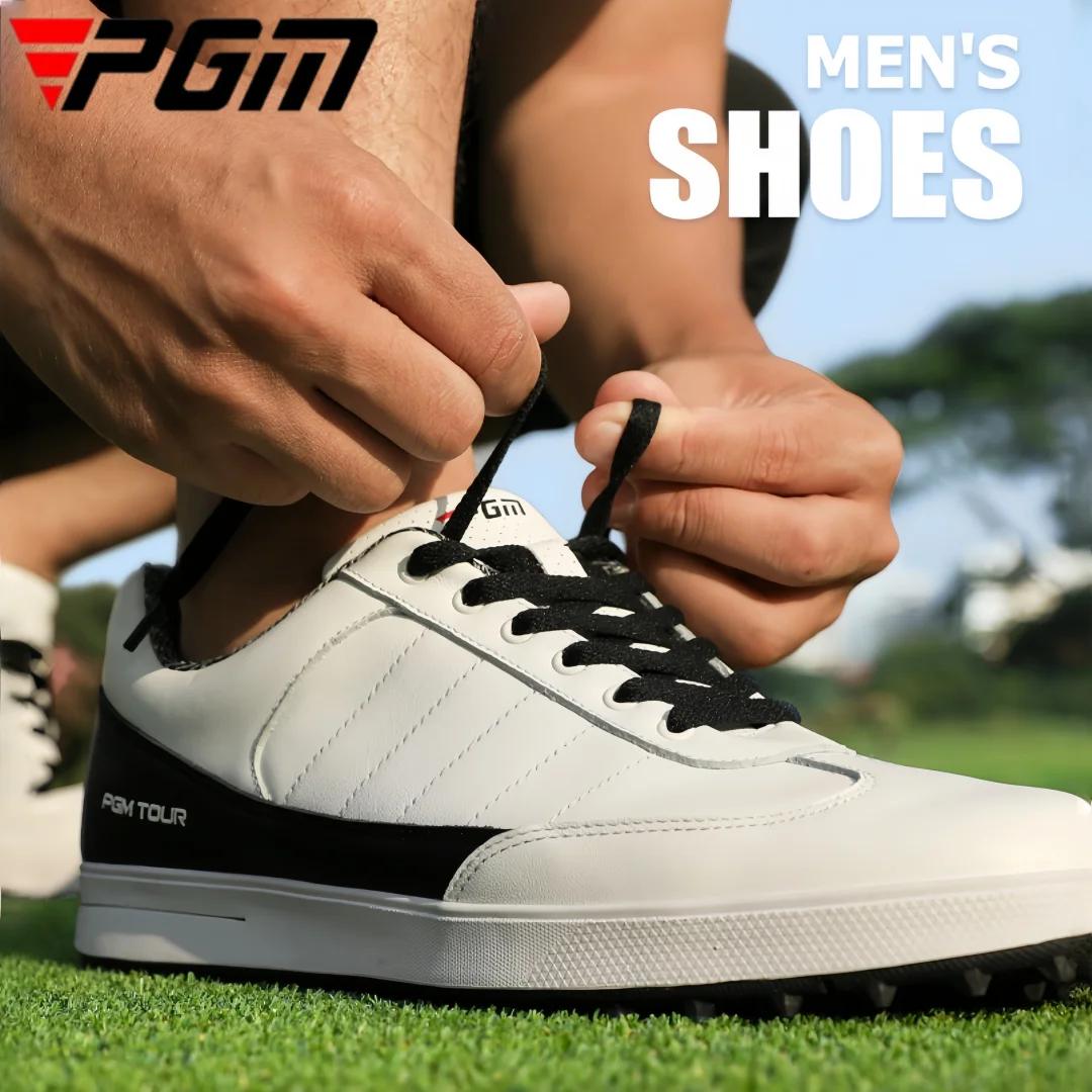

PGM golf shoes men's genuine leather waterproof anti-slip sports shoes first-layer cowhide casual sports board shoes