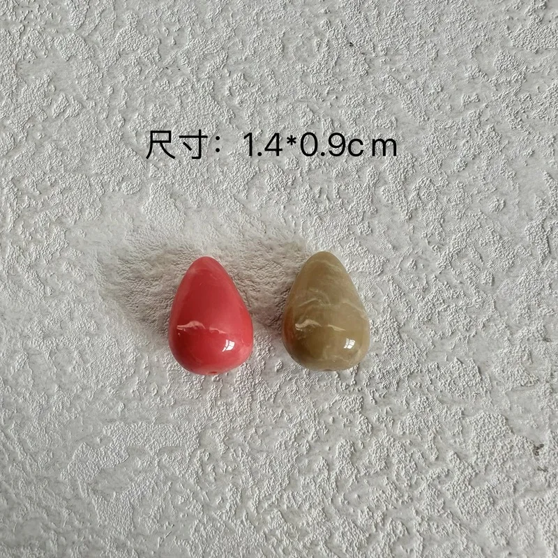 30PC Autumn and winter retro Hong Kong style, asymmetrical long oval, popular internet celebrity style, simple teardrop shapeDIY