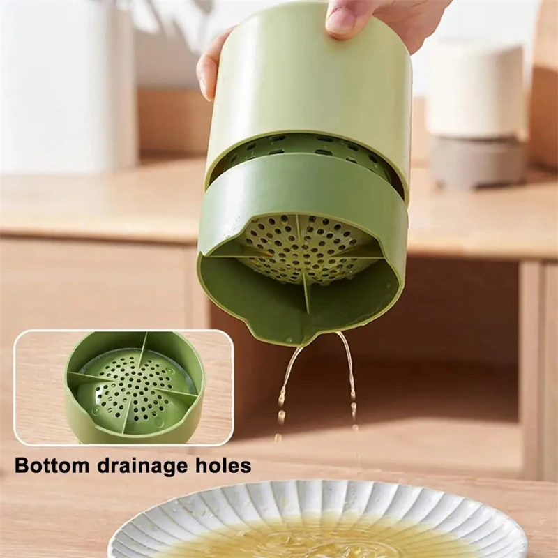Manual Salad Spinner Multifunctional Quick Dry Vegetable Dehydrator Easy To Clean Stainless Steel Spring Lettuce Drainer