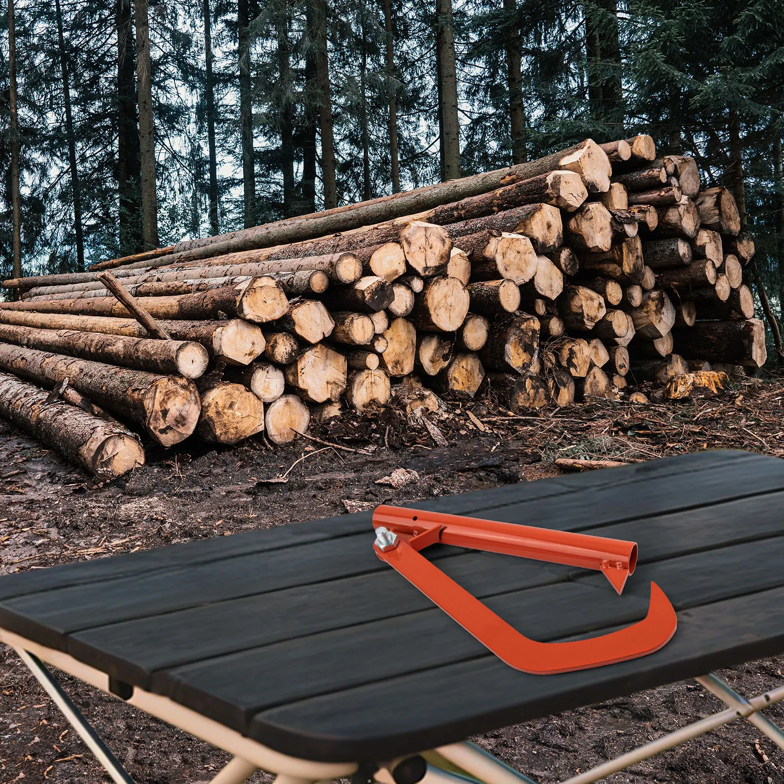 

Крюк для валки тяжелых условий эксплуатации: удобная рукоятка, компактный дизайн, незаменимый инструмент для лесозаготовок, металлическая конструкция, для работ по обрезке деревьев