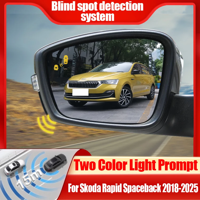 Car Blind Spot Detection System BSD BSA BSM Car Radar Sensors Change Lane Aided Parking For Skoda Rapid Spaceback 2018-2025