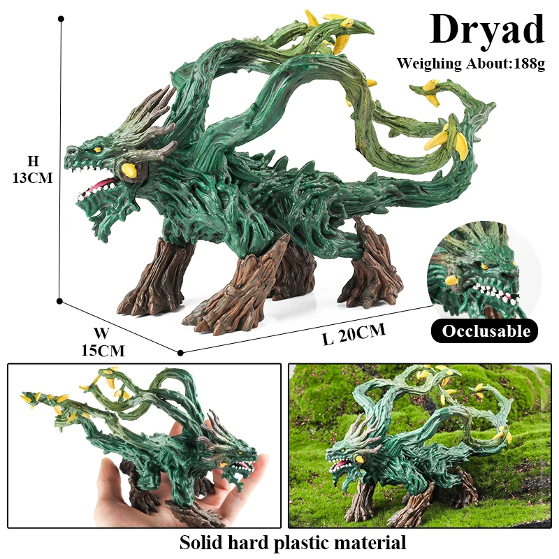 Oenux Simulation Dinosaurier Bayala Drachenbaum Monster Fledermaus Dämon Basilisk Tiermodell Actionfiguren PVC Sammlung Kinderspielzeug Geschenk – Detail 4