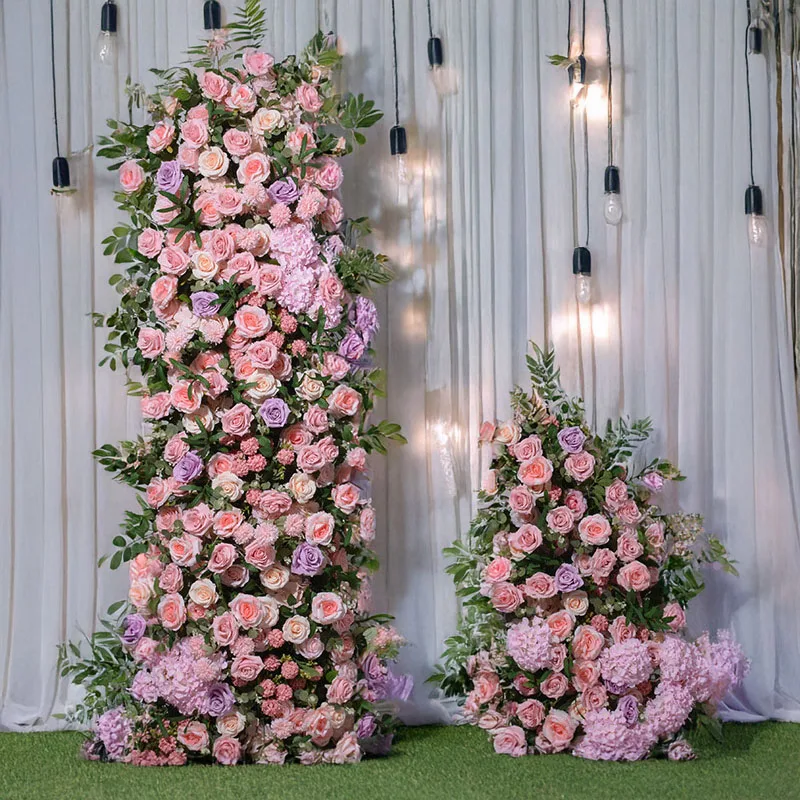 

2M Artificial Pink Hydrangea Large Flower Arrangement Wedding Proposal Ceremony Decoration Background Rose Cake Tower