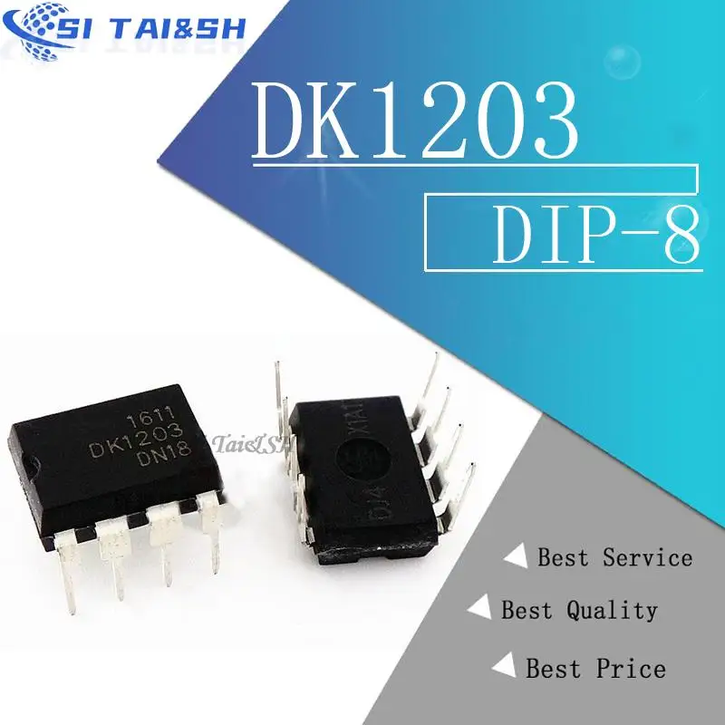 10 قطعة DK1203 DIP-8 رقاقة التحكم في تحويل التيار الكهربائي منخفضة الطاقة