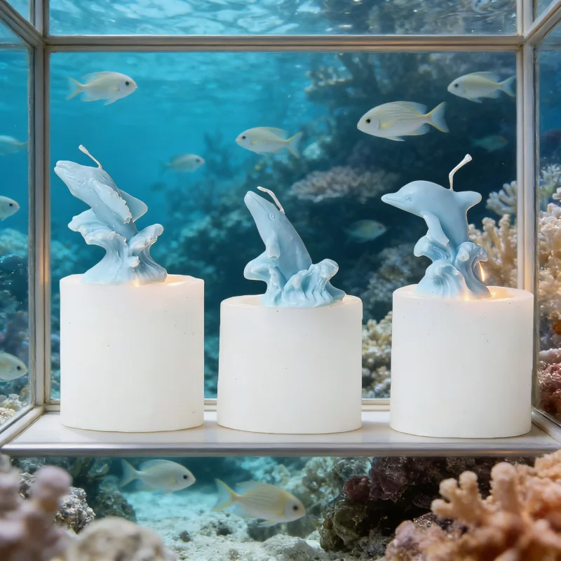 Resin Ocean Wave Mold - Moule à bougie en silicone 3D