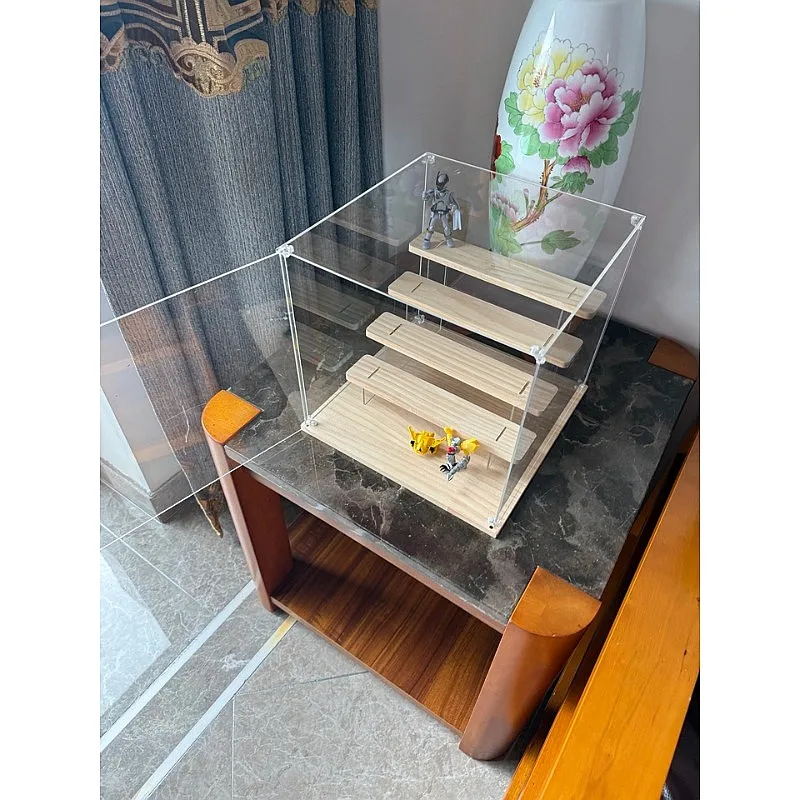 Acrylic Blind Box Display Stand Bubble Staircase Dustproof Case for Lego Brick Showcase - view 3