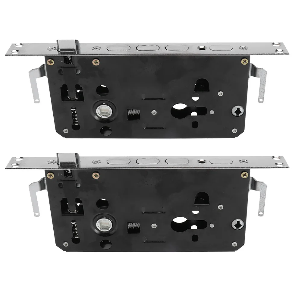 

2Pcs Door Mortise Lock Body Sturdy Iron Alloy Anti-Theft Lock Replacement for Home Gate Door Accessory