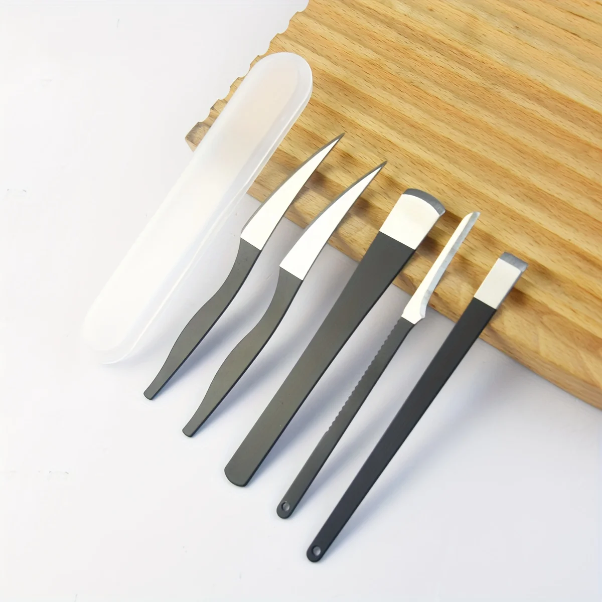 5 قطعة سكاكين أظافر جديدة رافع الكالس ماكينة حلاقة باديكير طقم السكاكين أدوات باديكير المهنية عدة مع صندوق تخزين الجلد الميت #3