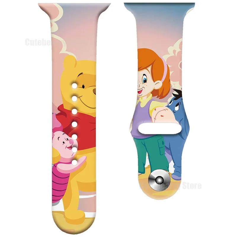 Disney Marie Cat Silicone Strap Print for Apple Watch Band 44mm 45 42 41 40 38mm Bracelet Cartoon IWatch Apple Watch 7 6 5 3 SE