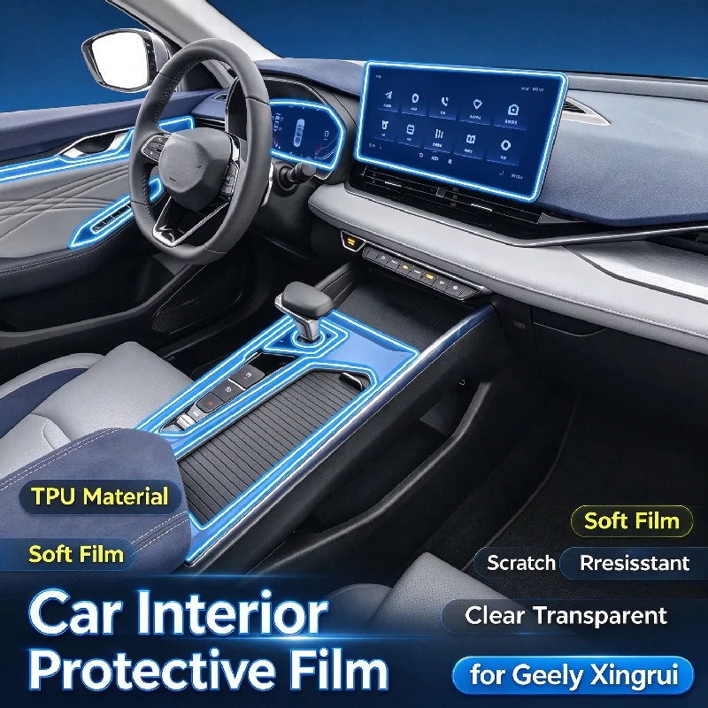For 20-23 Geely Xingrui interiorTPU film instrument navigation screen transparent film center console sticker protection film