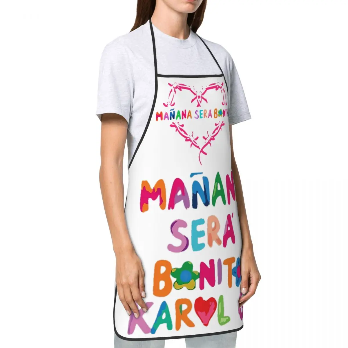 Karol G Manana Sera Bonito Apron Oil & Water Resistant Adjustable Bichota Season Baking Aprons for Men Women Chef Gifts