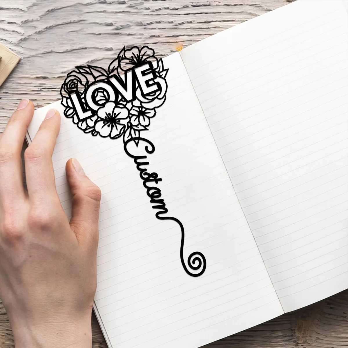 

Custom Heart Bookmark, Book Lover Gift, Love Letter Bookmark, Back To School Gift, Teacher Gift, Unique Bookmark