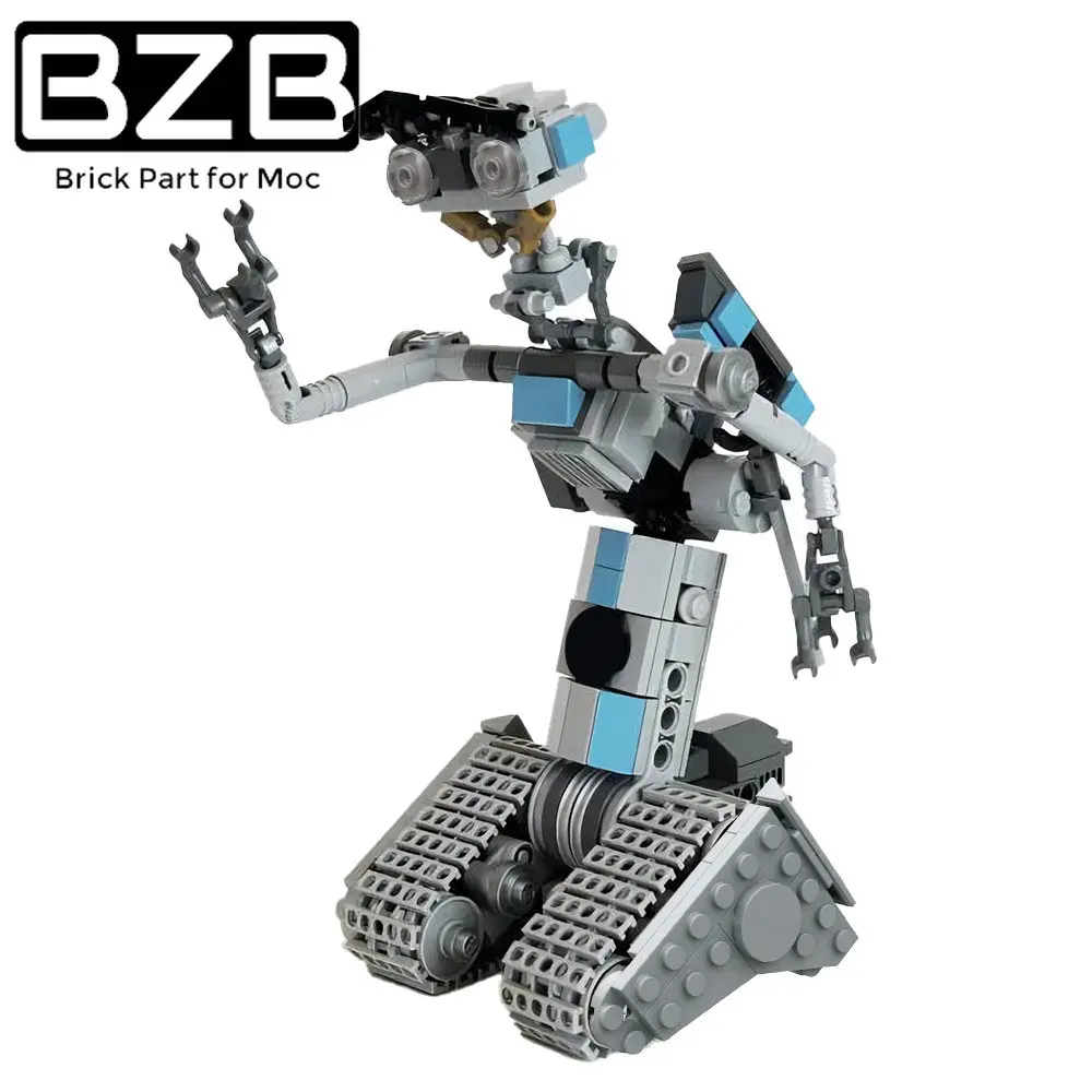 

BZB MOC Shorted-Circuit Military Emotional Robot Model Building block set Movie Astros-Robot Johnnyed 5 Brick Toy Birthday Gift