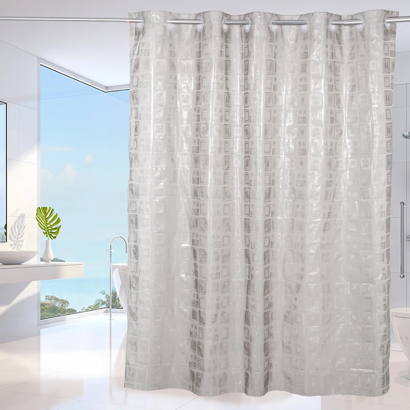 

3D HEAVY Grey PEVA БЕЗ КРЮКОВ ДЛЯ ДУШОВ