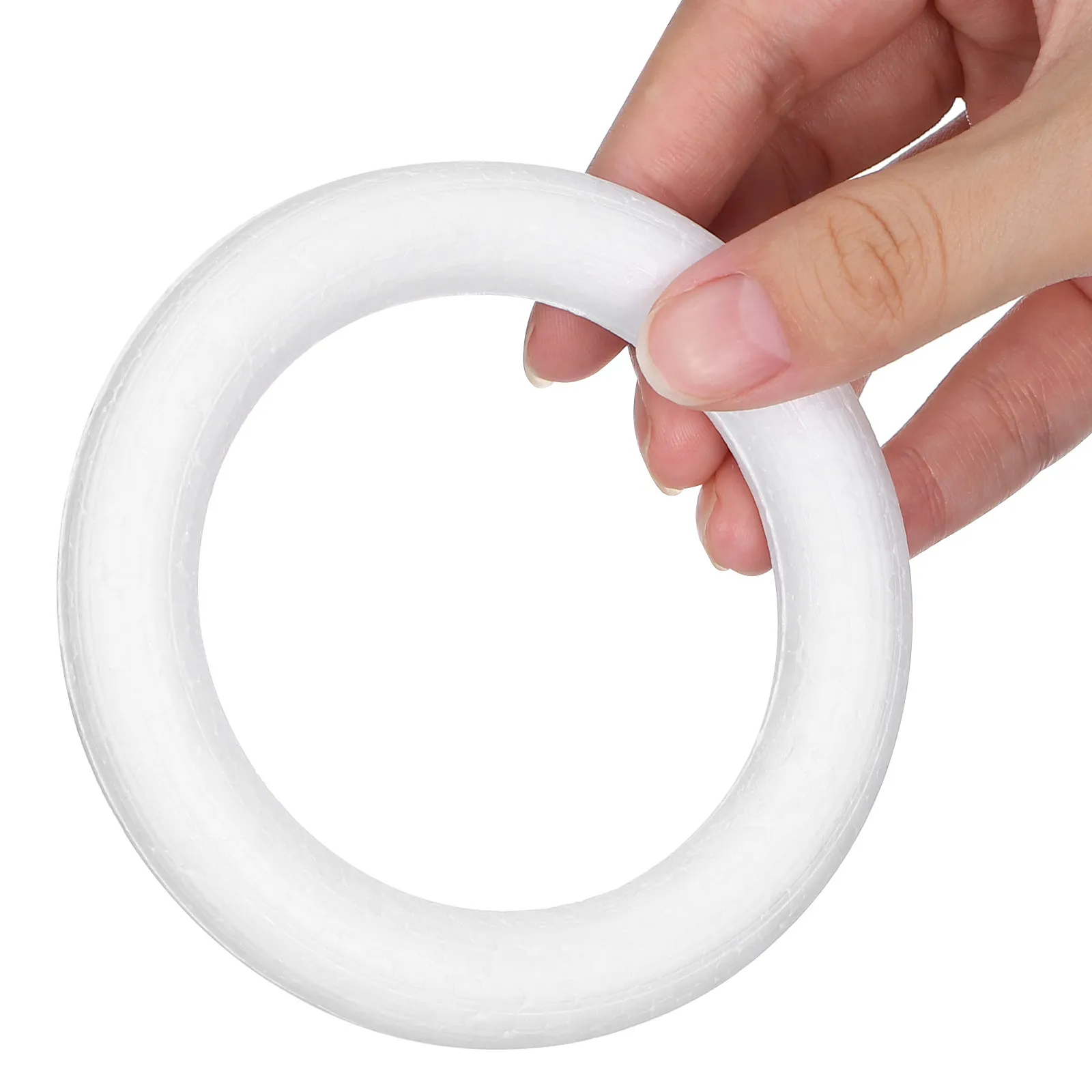 Immagine 4: 30 Pezzi Anelli Circolari in Schiuma Bianca per Fai da Te, Accessori per Ghirlande e Lavoretti Artistici per Bambini