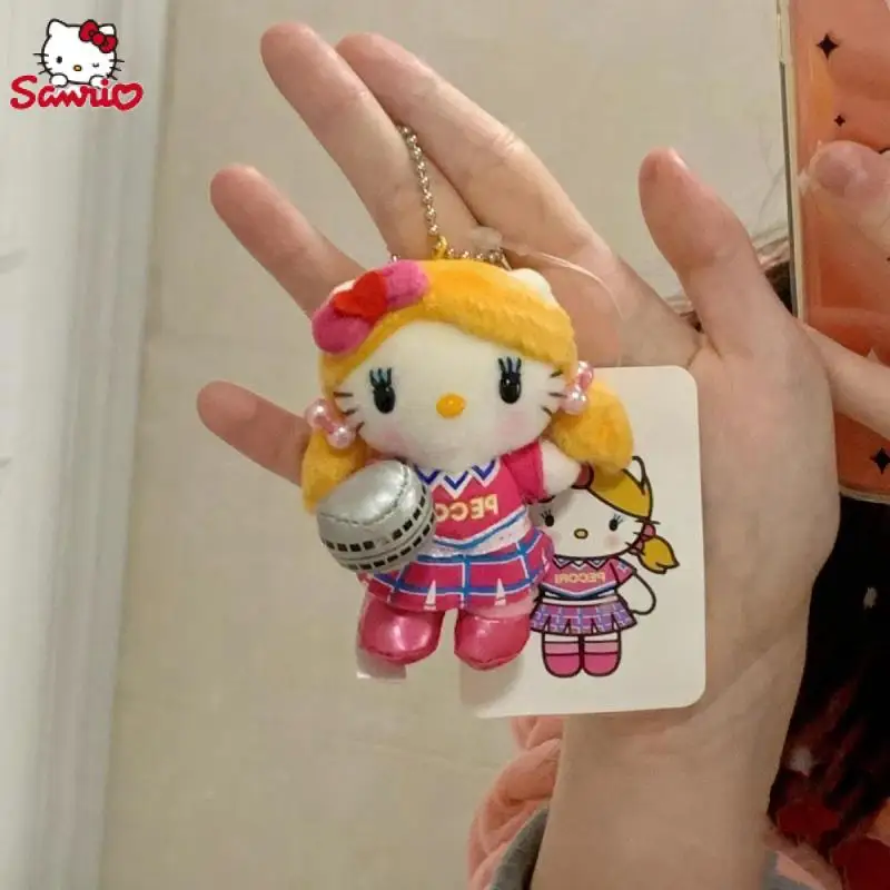 

Kawaii Sanrio аниме-брелок для ключей Cute Hello Kitty Cartoon Y2K Изысканный рюкзак сумка мобильный телефон Shell орнамент подарки для девочек