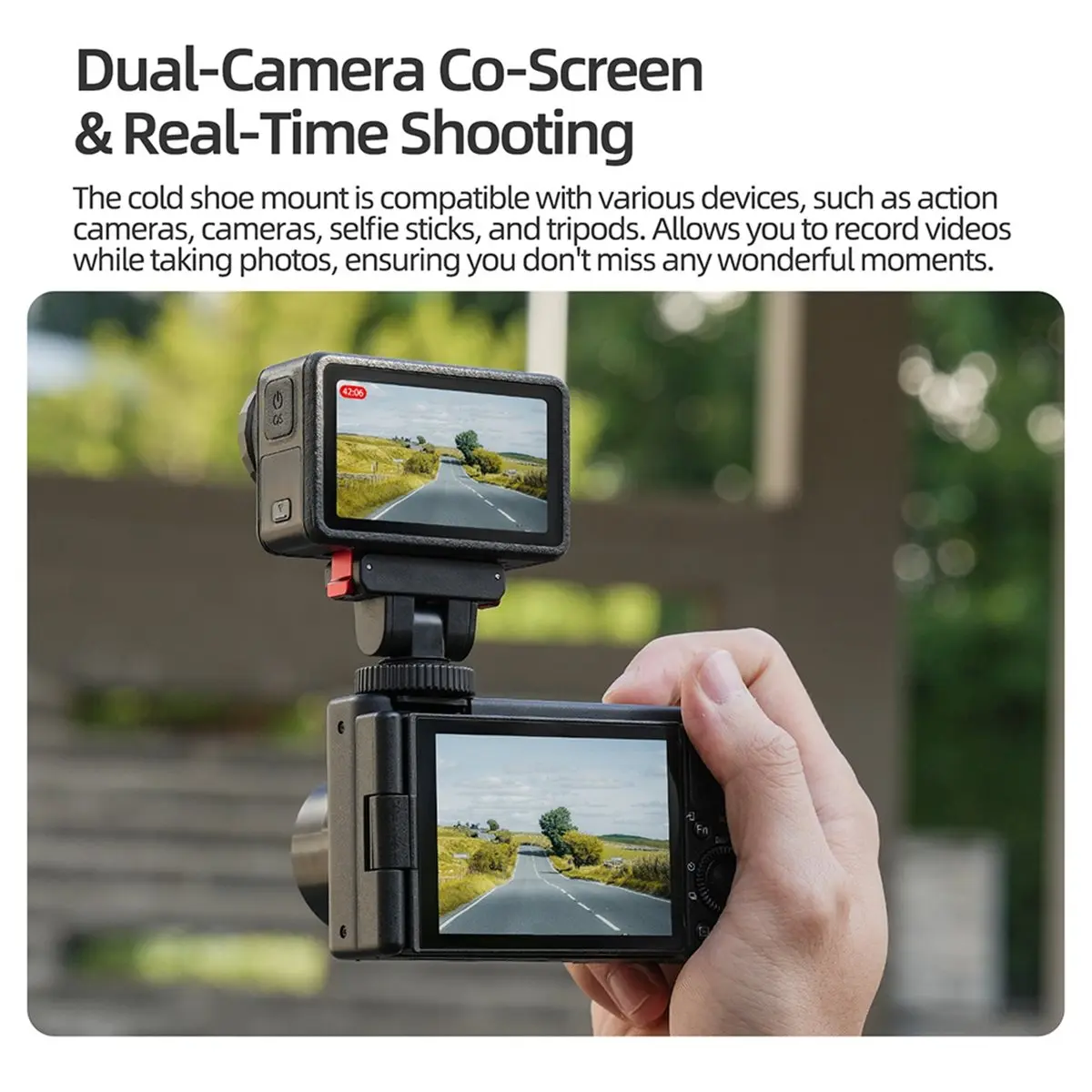 

Регулируемый магнитный адаптер AA49 для DJI OSMO 360/Action 5Pro/4/3/2 с креплением на 1/4-дюймовый винт и быстросъемным креплением Cold Shoe