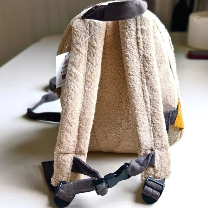 Y2K Rilakkuma Backpacks Embroidery English Print Mini Midi Backpack Forever Friends Plush Sweet Cute Zipper Velvet Backpacks New