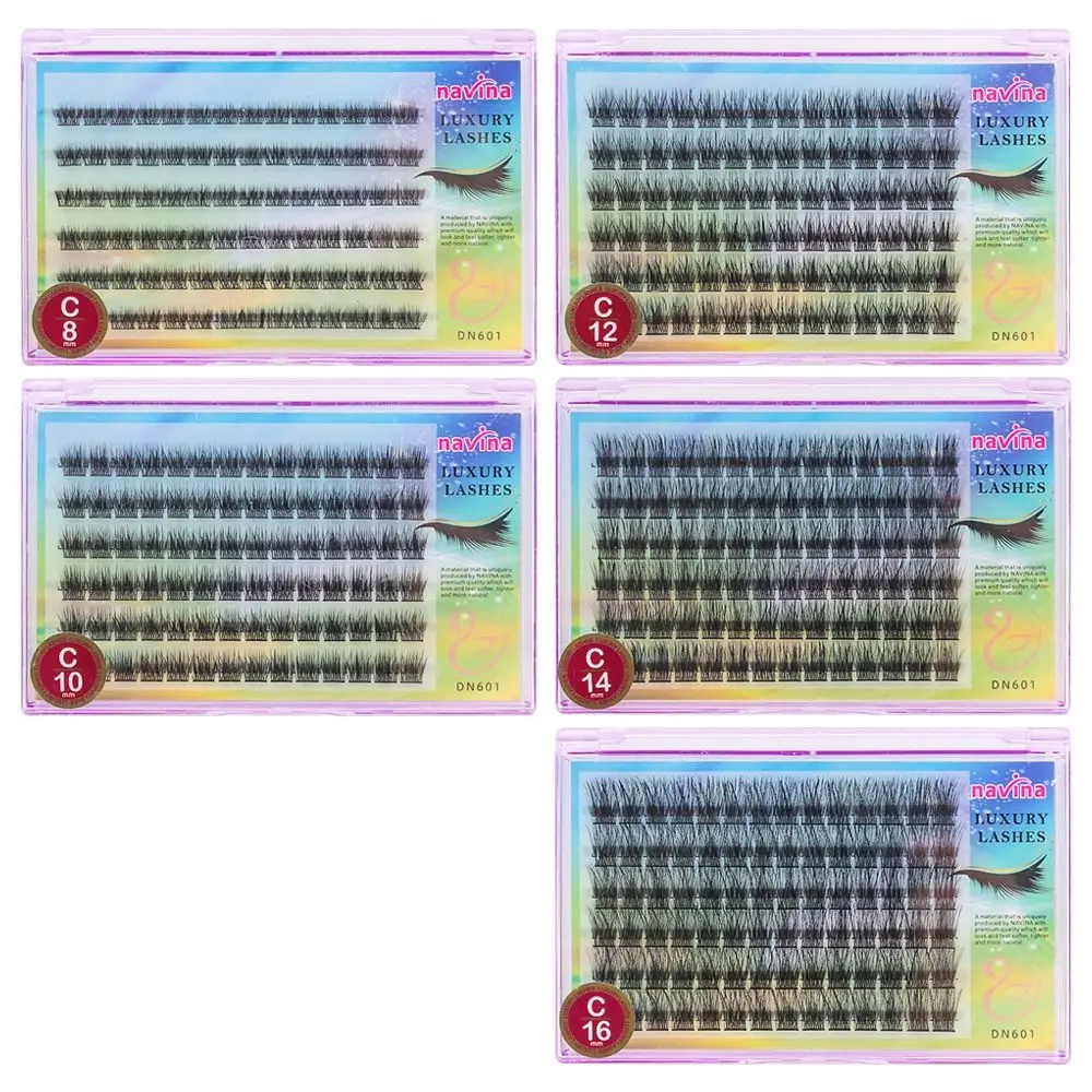 Picture 7: 84 Clusters Bold Definition Grafting Lashes Natural Long Thick Individual Eyelashes C Curl Knotted/Knot Free Cluster lashes