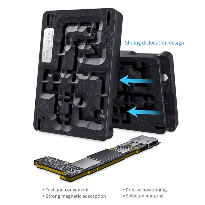 

QIANLI Middle Frame Reballing Platform for Phone X 11 12 13 14 Series BGA Reballing Tin Planting Station with Stencil