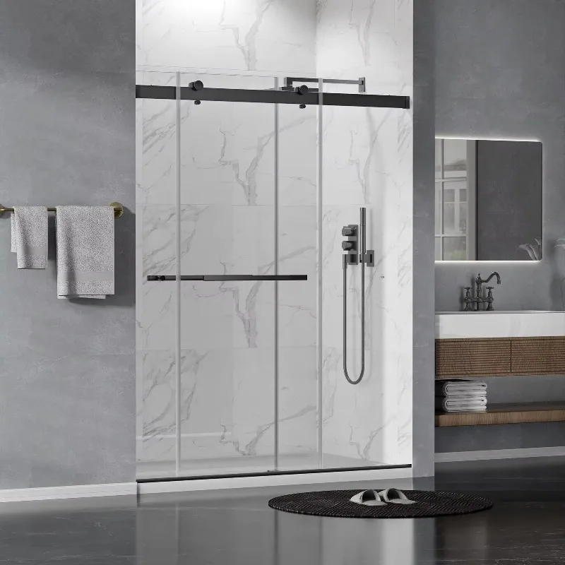 Custom Modern Tempered Glass Sliding Framed Aluminum Honeycomb Panel Shower Cabin 5 Year Warranty For Gym Apartment Building Use