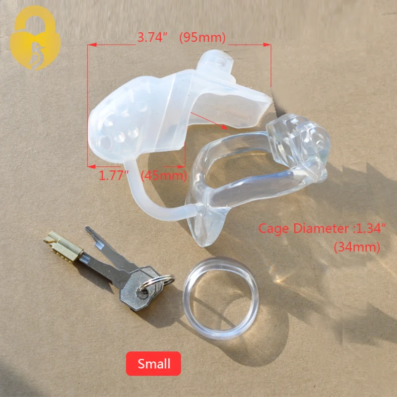 CHASTE BIRD HT v3 Cock Cage Male Small barbed Silicone Cage With fixed Resin Penis Ring Chastity Device Adult Sex toys A362-1