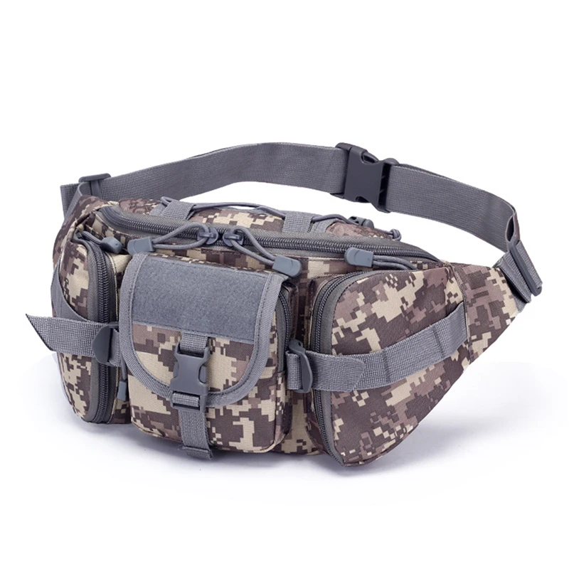 Outdoor Waist Bag Men\'s Tactical Waterproof Molle Camouflage Hunting Hiking Climbing Nylon Mobile Phone Belt Pack Combat Bags